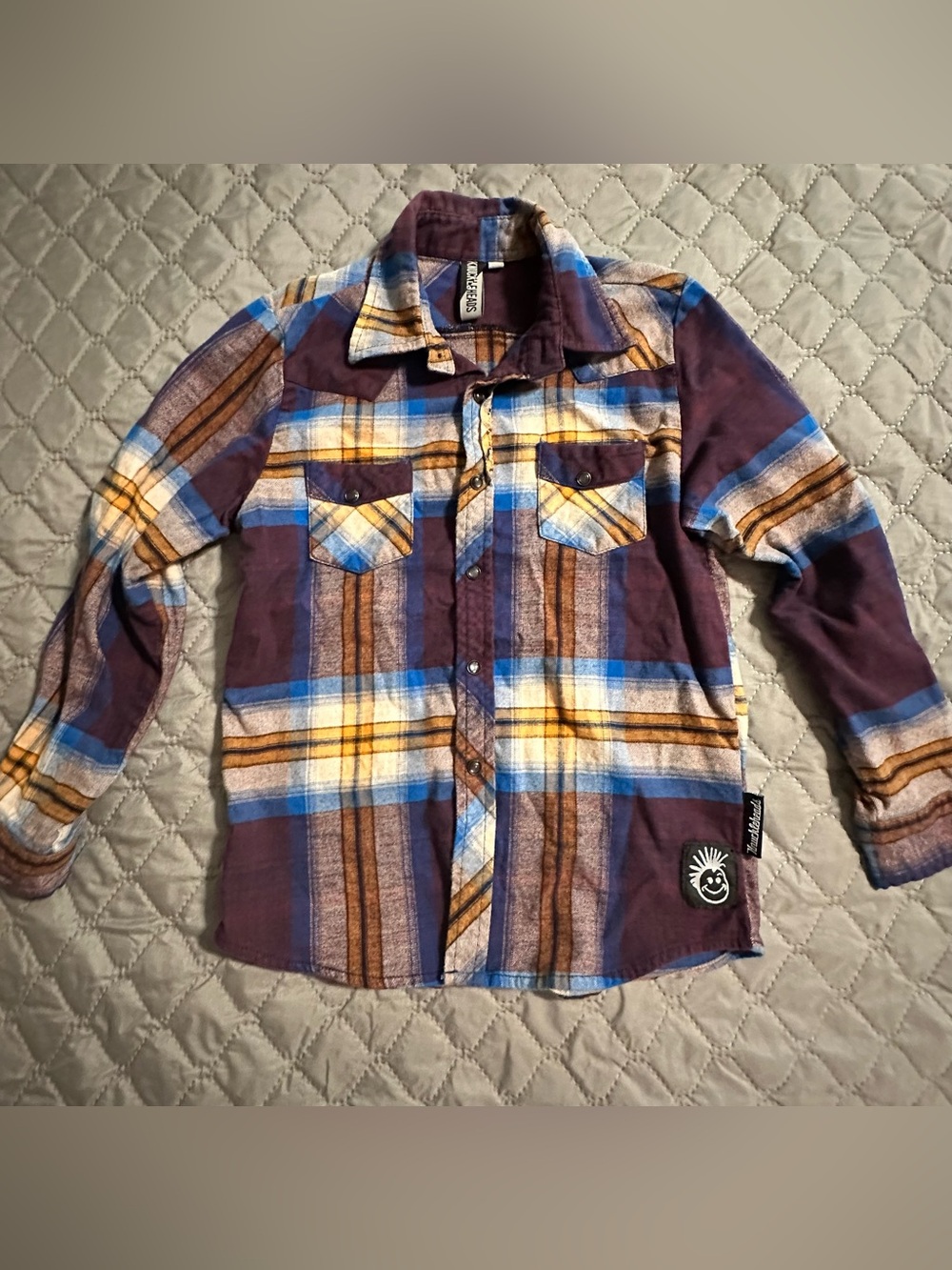 Boys Knuckleheads Vintage-Inspired Plaid Flannel Shirt Size 7T